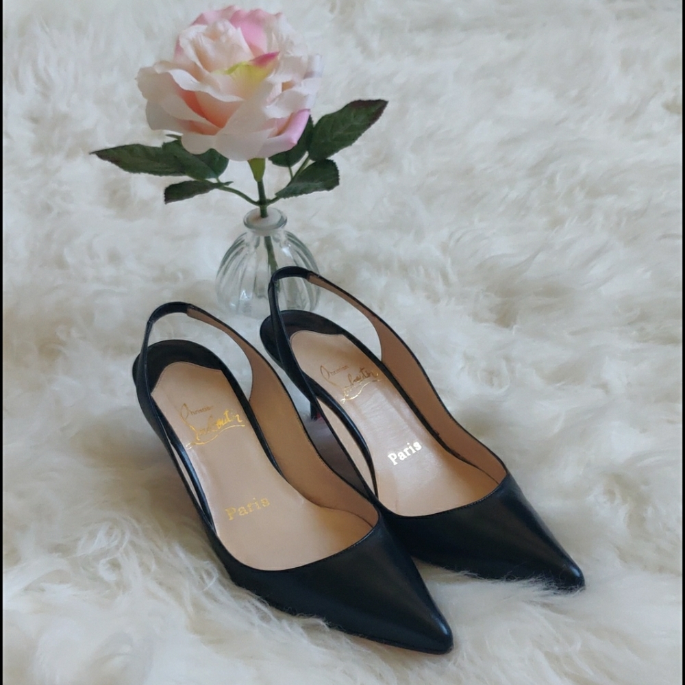 Christian Louboutin Black Slingback Pump